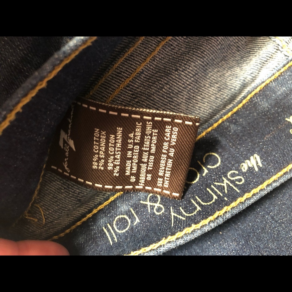 7 For All Mankind Skinny Crop and Roll Jeans - Picture 4 of 4